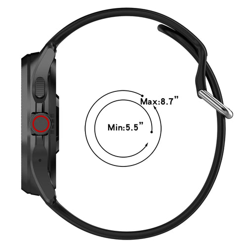 Coros Apex 4 - 46mm siliconen gesp band (zwart)