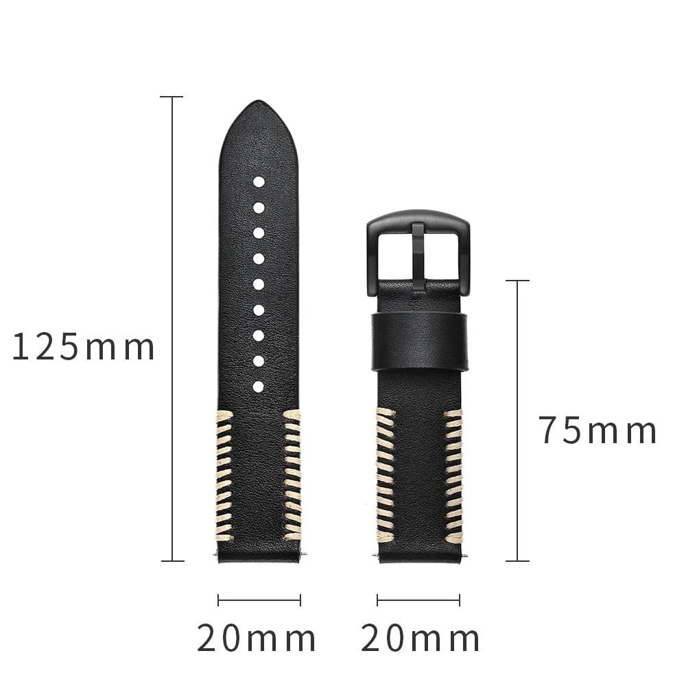 Xiaomi Watch S3 Stitched leren band (zwart)