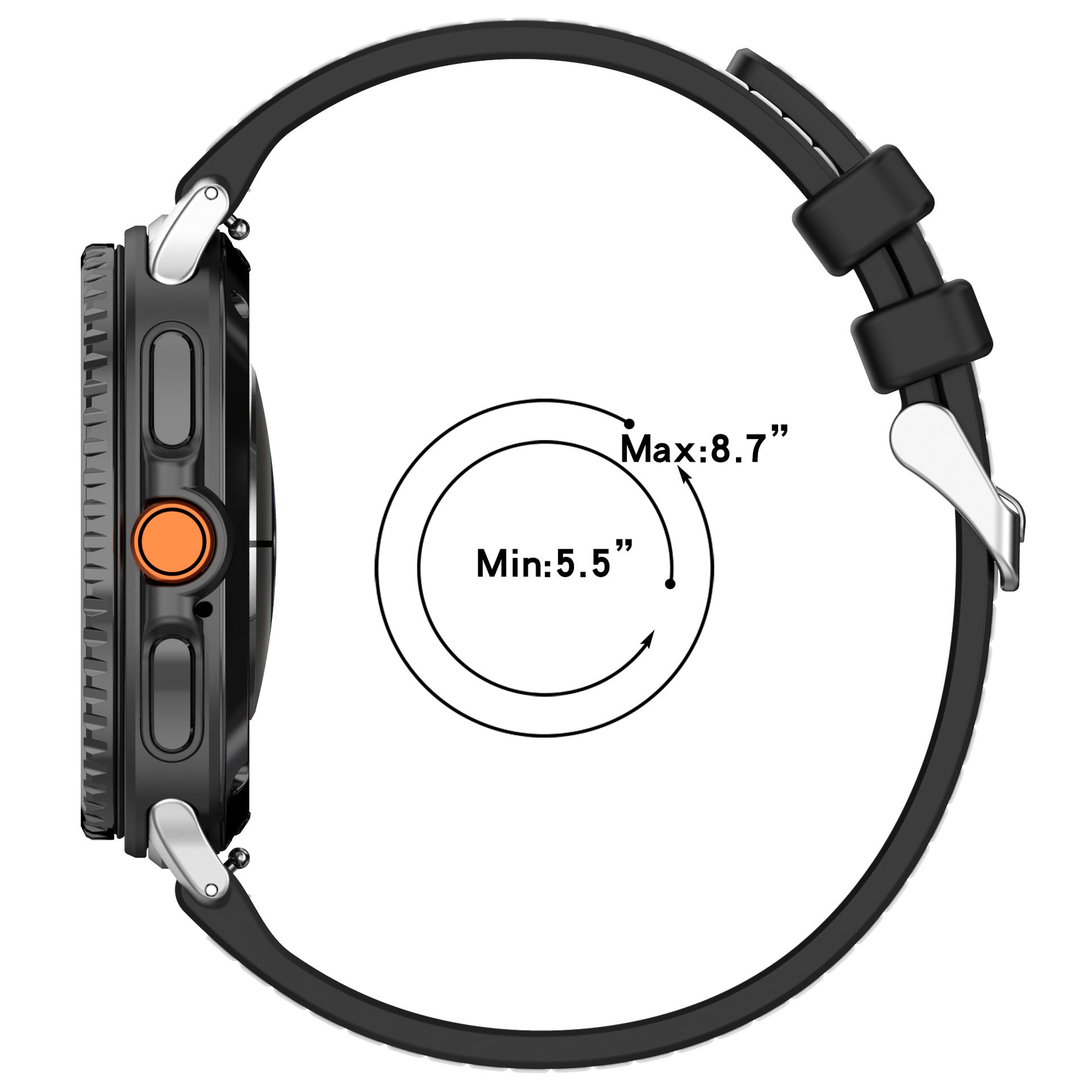 Samsung Galaxy Watch 9 - 40mm nylon hybrid bandje (zwart)
