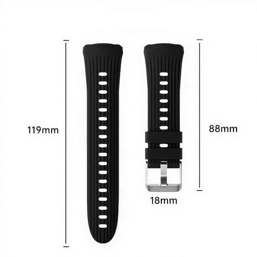 Huawei Watch 5 - 42mm siliconen bandje 'perfect fit' (zwart)