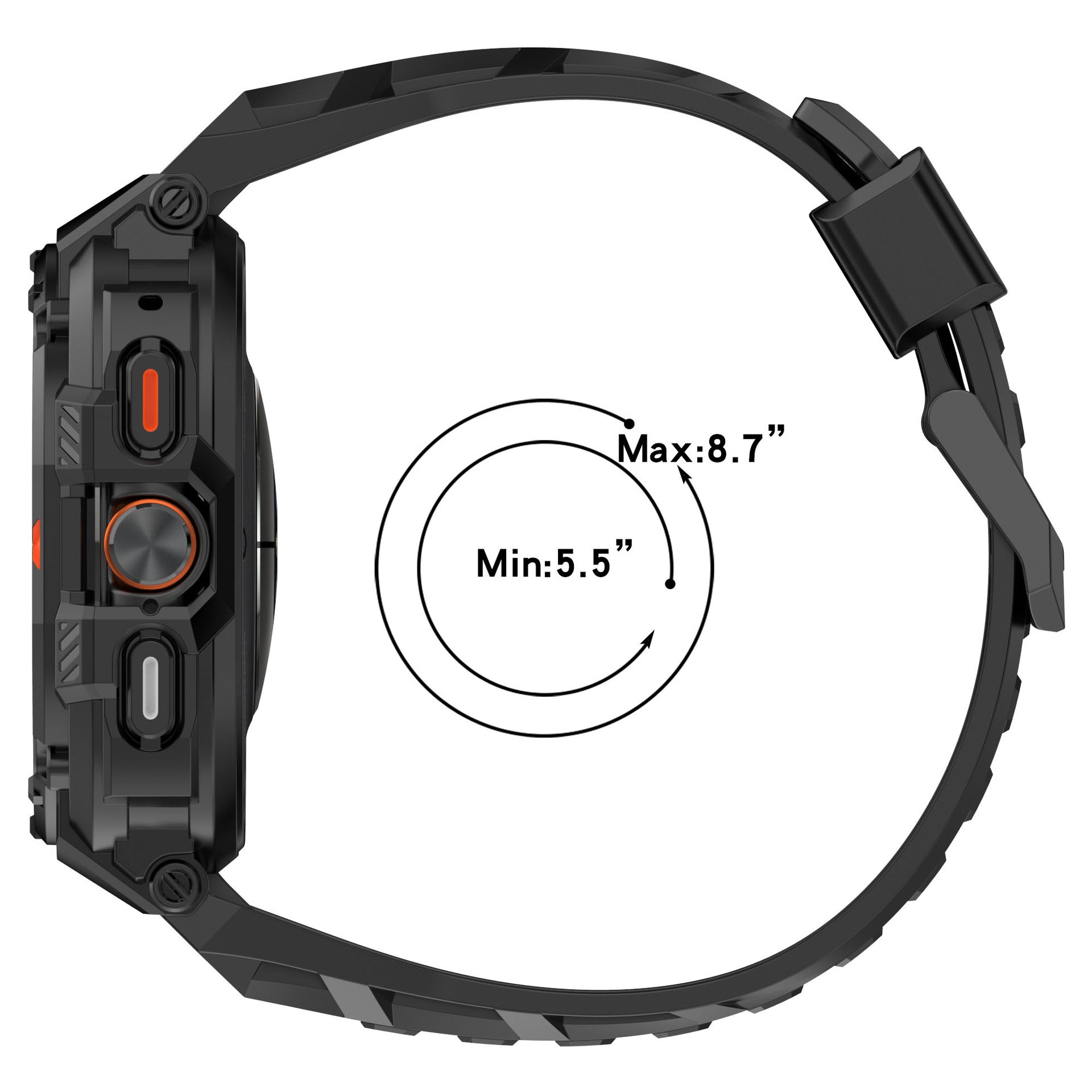 Samsung Galaxy Watch Ultra TPU bandje met frame (zwart)
