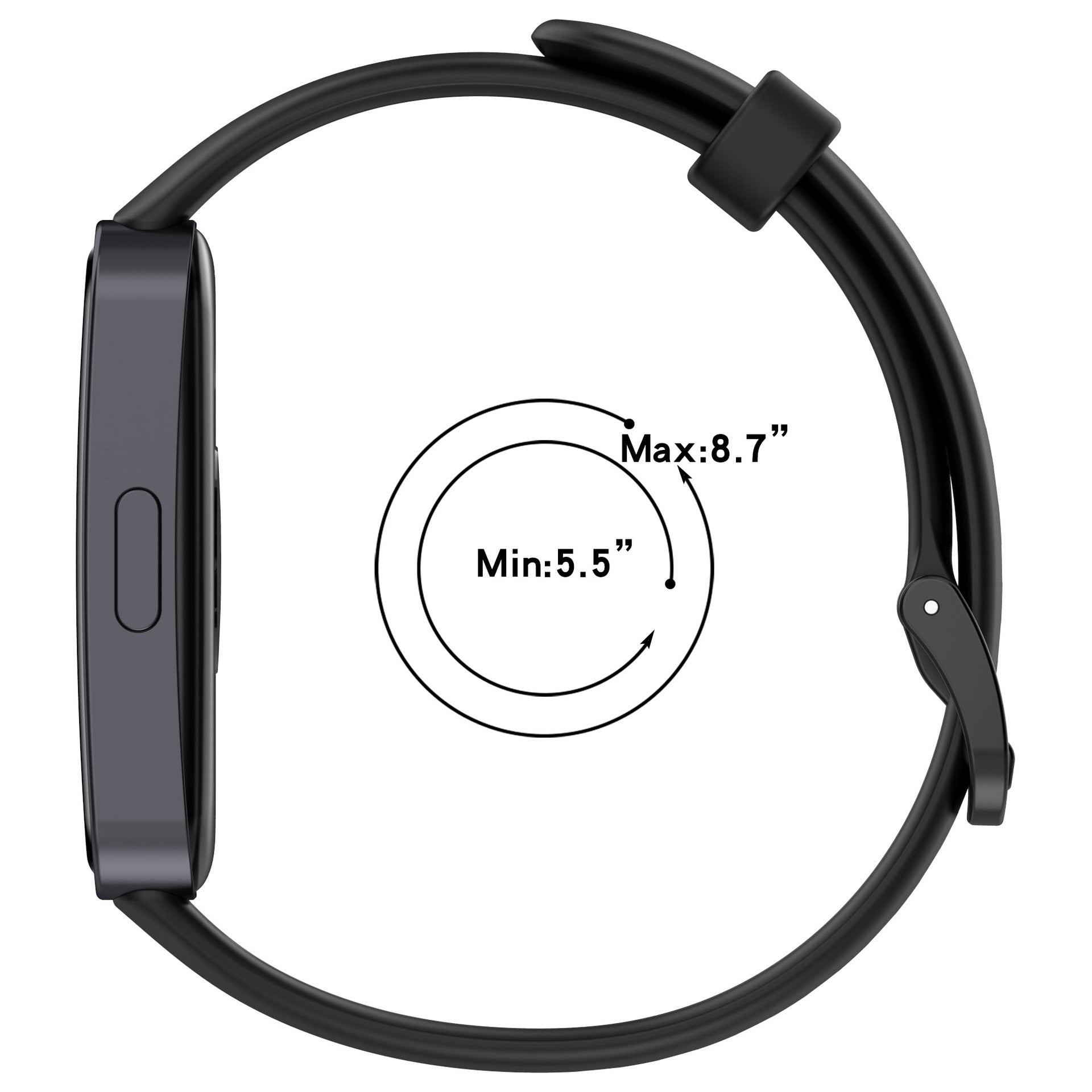 Huawei Band 9 classic siliconen bandje (zwart)