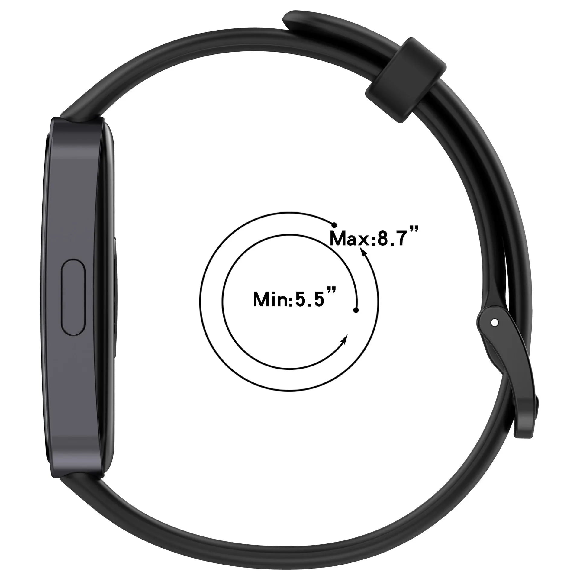 Huawei Band 8 classic siliconen bandje (zwart)