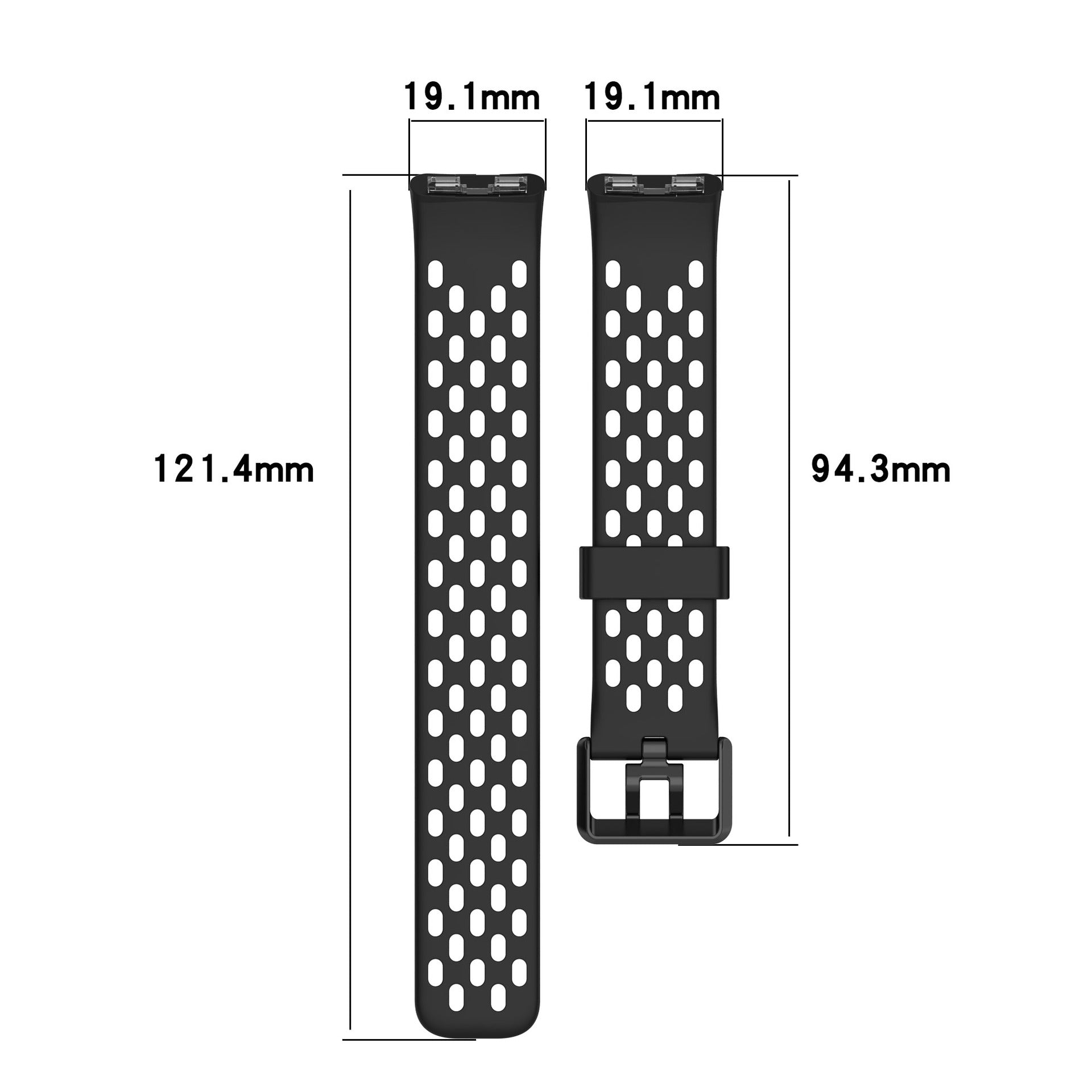 Huawei Band 8 siliconen air bandje (zwart)