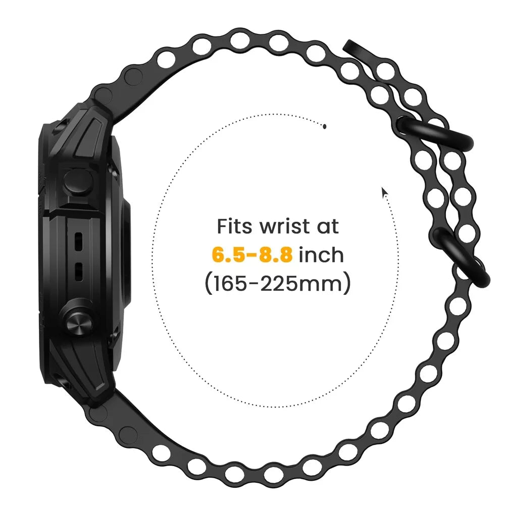 Garmin Quatix 8 - 51mm Ocean band (zwart)