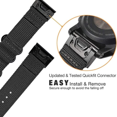 Garmin Approach S70 - 47mm Nylon Strap with Buckle (Black)
