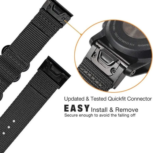 Garmin Fenix 8 Pro - 51mm Nylon Strap with Buckle (Black)