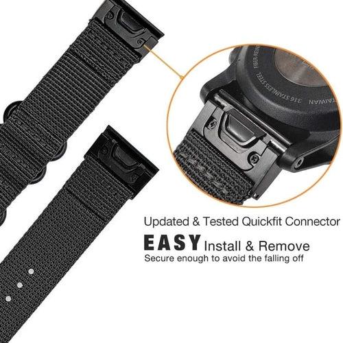 Garmin Descent MK2(i) nylon gesp band (zwart)