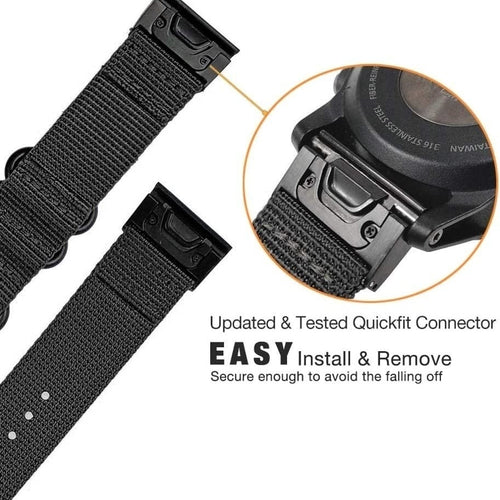 Garmin Tactix 7 nylon gesp band (zwart)