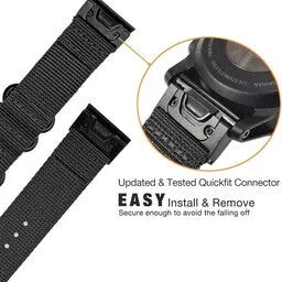 Garmin Instinct 3 - 50mm nylon gesp band (zwart)