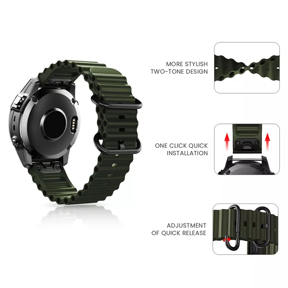 Garmin MARQ Ocean band (legergroen)