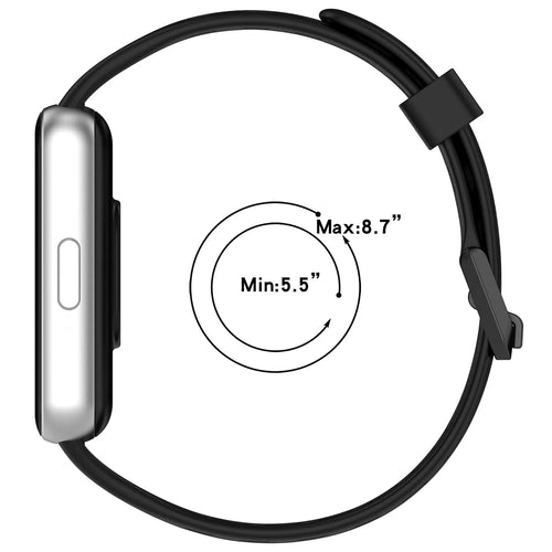 Samsung Galaxy Fit 3 ademend siliconen bandje (zwart)