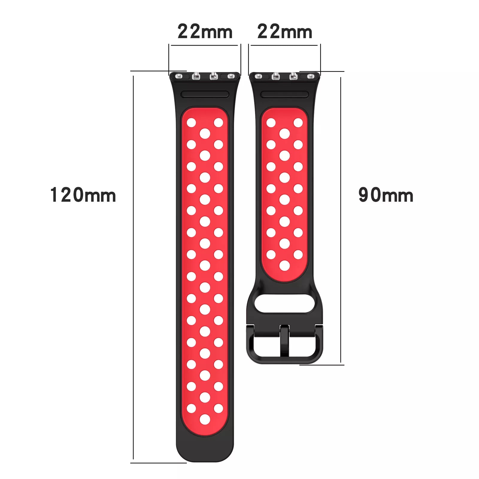 Samsung Galaxy Fit 3 sport bandje (zwart/rood)