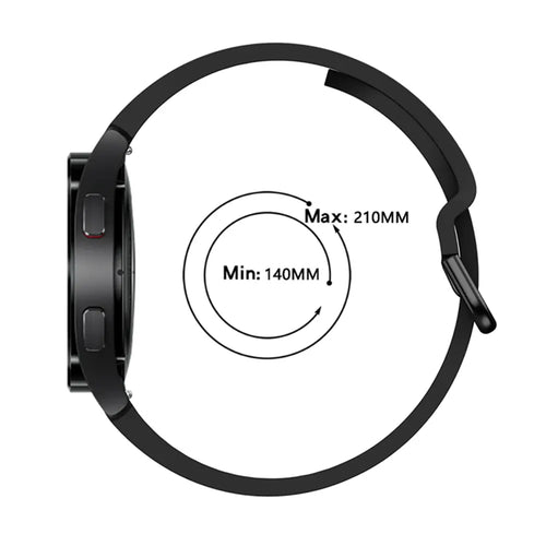 Samsung Galaxy Watch 6 - 40mm Buckled Silicone Strap (Black)