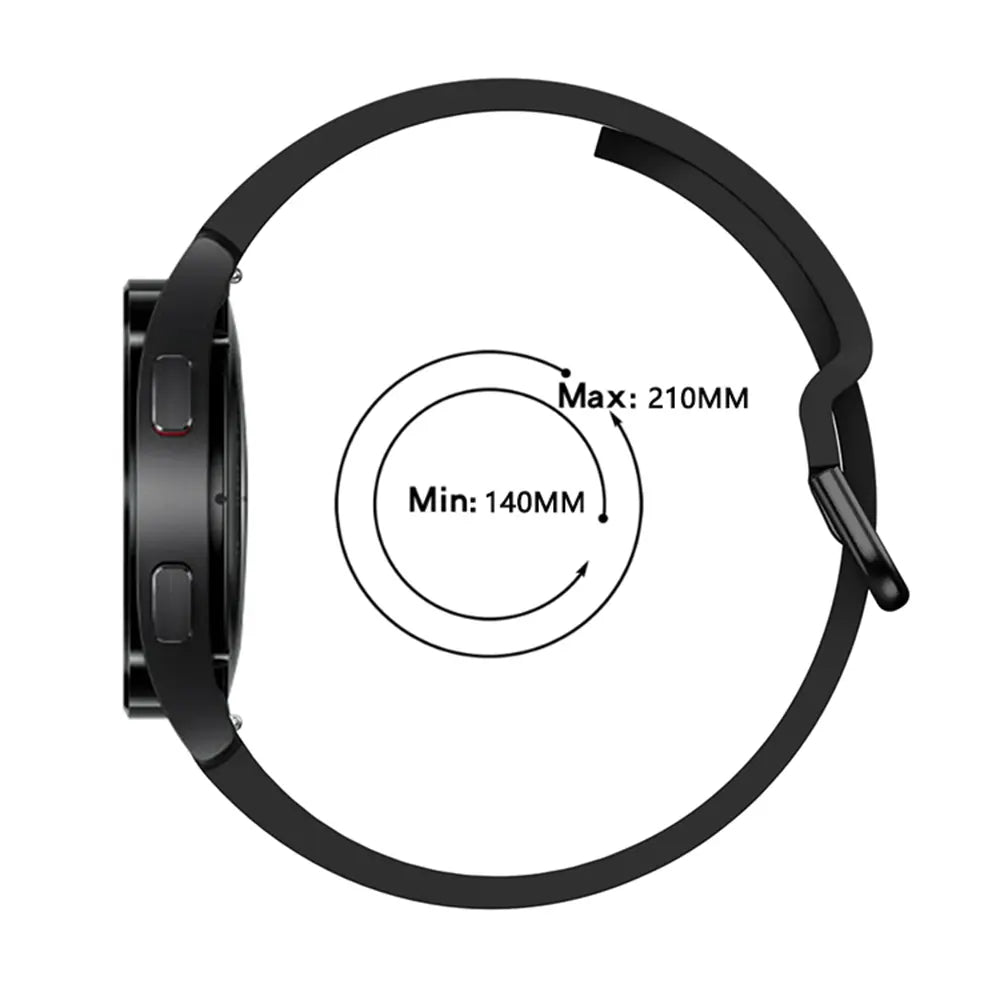 Samsung Galaxy Watch 6 - 40mm Buckled Silicone Strap (Black)