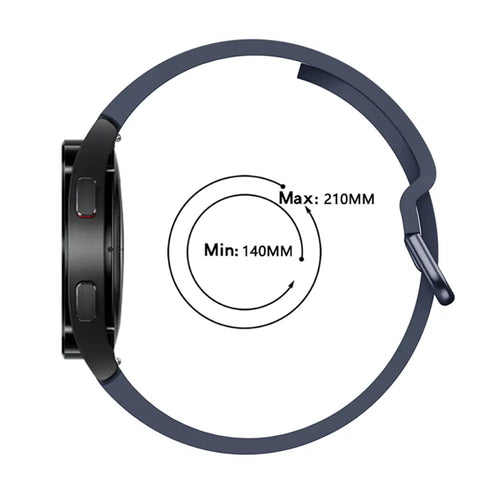 Samsung Galaxy Watch FE Buckled Silicone Strap (Dark Blue)
