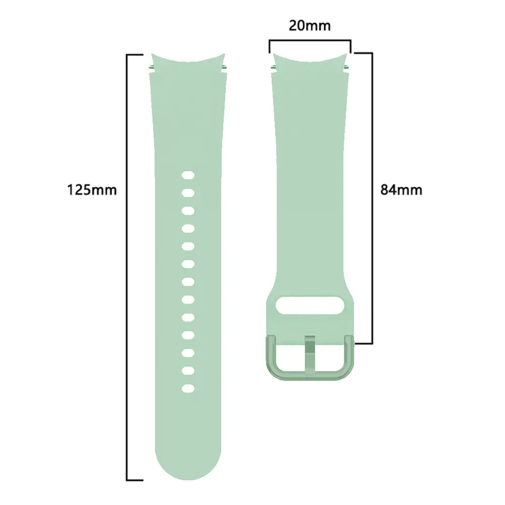 Samsung Galaxy Watch 7 - 44mm siliconen gesp band (lichtgroen)