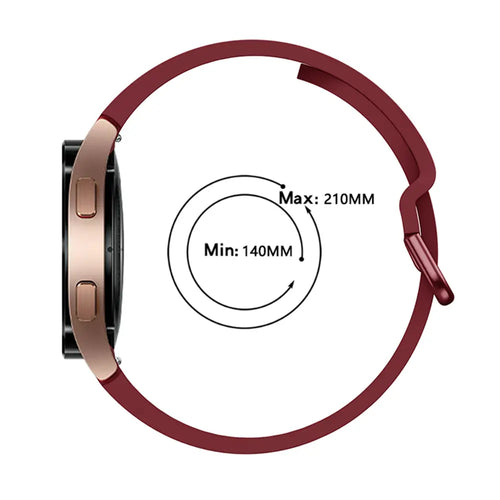 Samsung Galaxy Watch 6 Classic - 43mm siliconen gesp band (wijnrood)