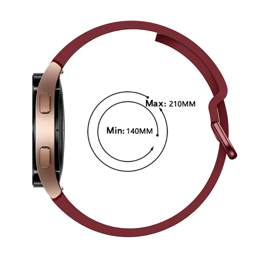 Samsung Galaxy Watch 6 Classic - 43mm siliconen gesp band (wijnrood)