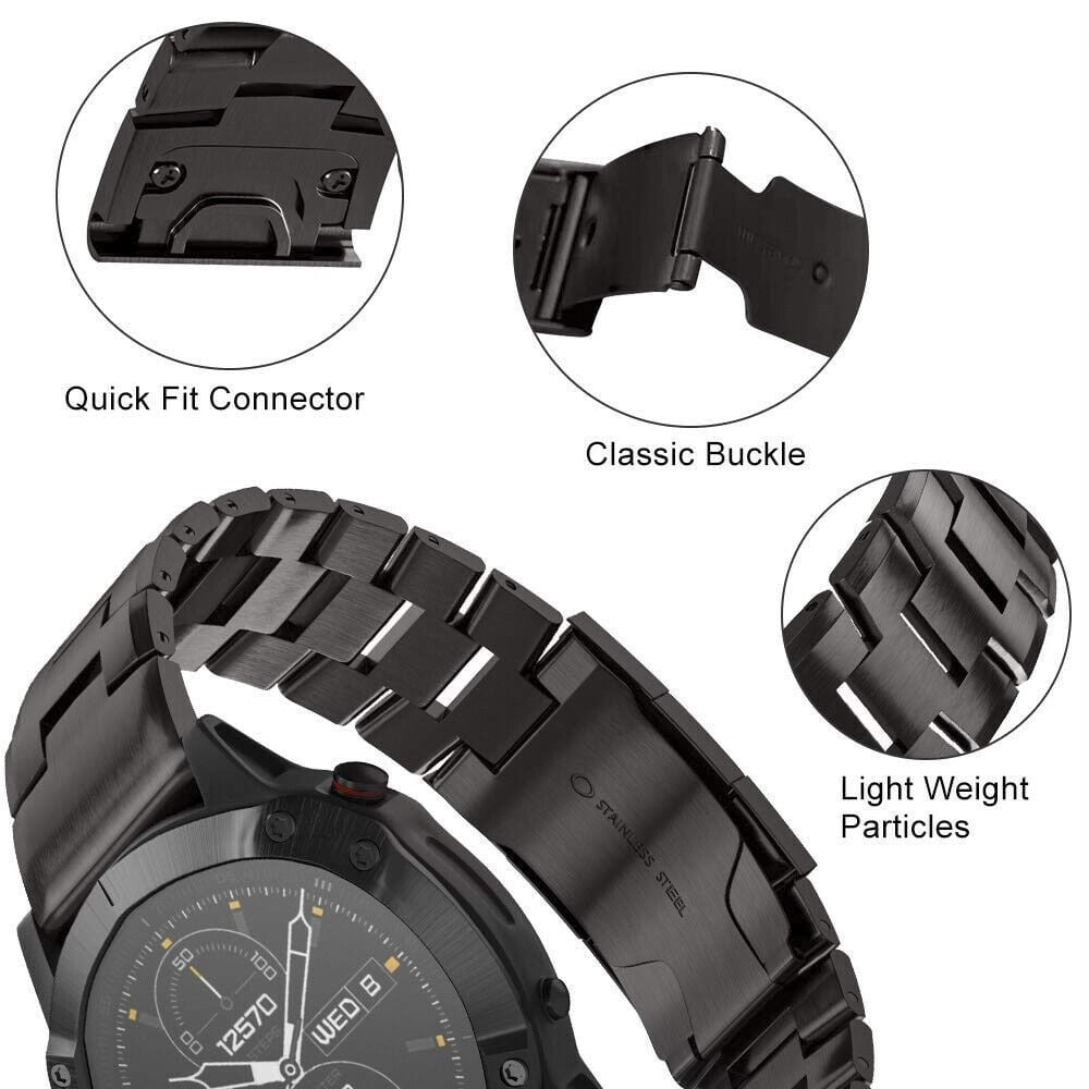 Garmin Forerunner 970 titanium bandje (grafiet)