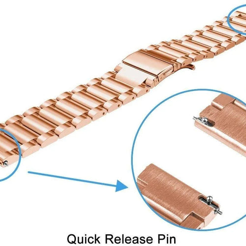 Oppo Watch S stalen band (roségoud)