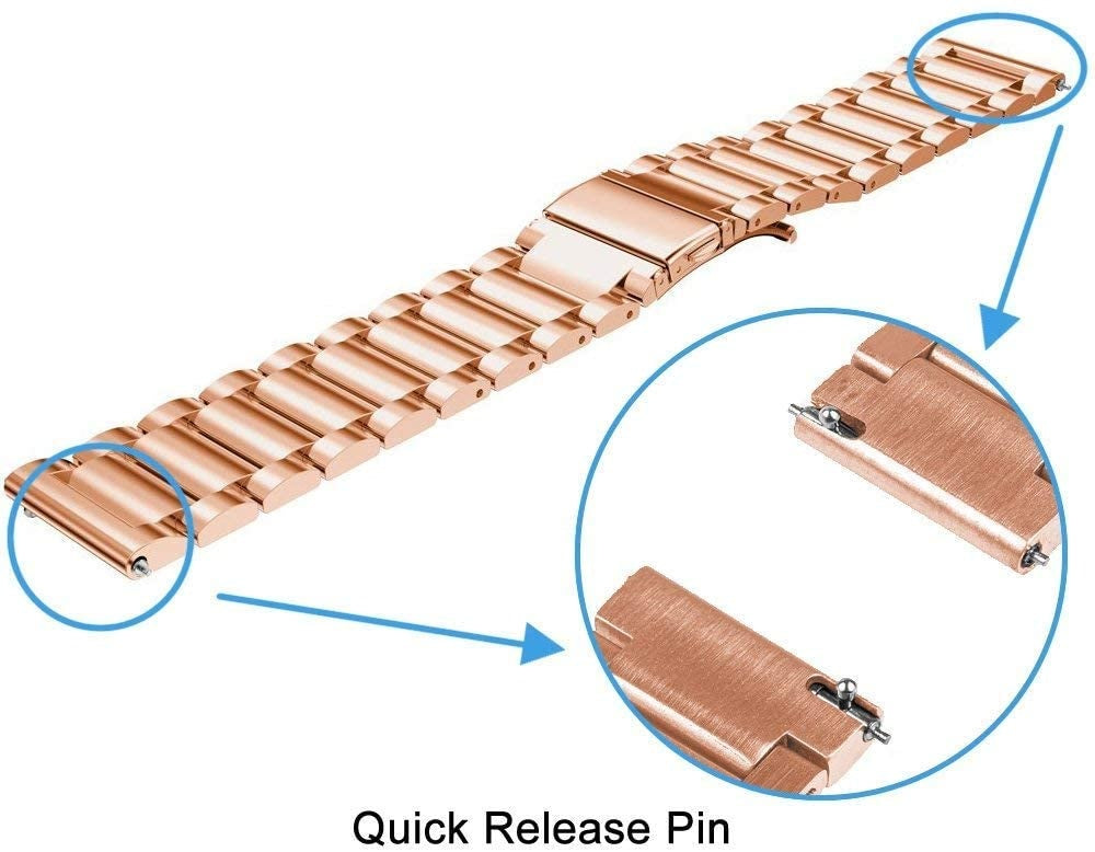 Oppo Watch S stalen band (roségoud)
