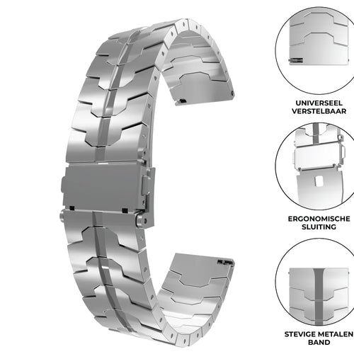OnePlus Watch 3 steel iron band (zilver)
