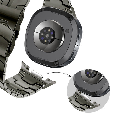Bandz Samsung Galaxy Watch 8 - 44mm Steel Strap 'Iron' (Graphite)
