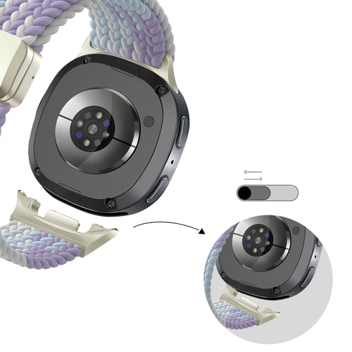 Bandz Samsung Galaxy Watch 8 - 40mm magnetisch geweven bandje (paars mix)