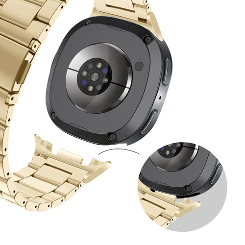 Bandz Samsung Galaxy Watch 8 Classic stalen band 'Classic' (retro goud)