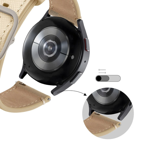 Bandz Suunto Race (S) lederen band 'Deluxe' (kaki)