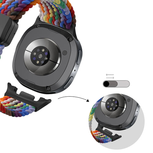 Bandz Samsung Galaxy Watch 8 Classic Magnetic Braided Strap (Colourful)