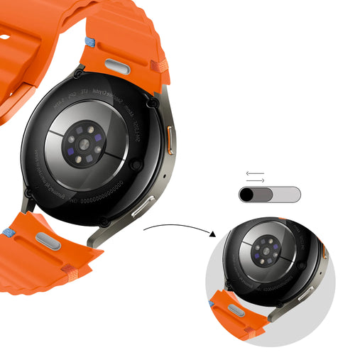Bandz Samsung Galaxy Watch 7 - 40mm Wave Strap 'Easy Fit' (Orange)