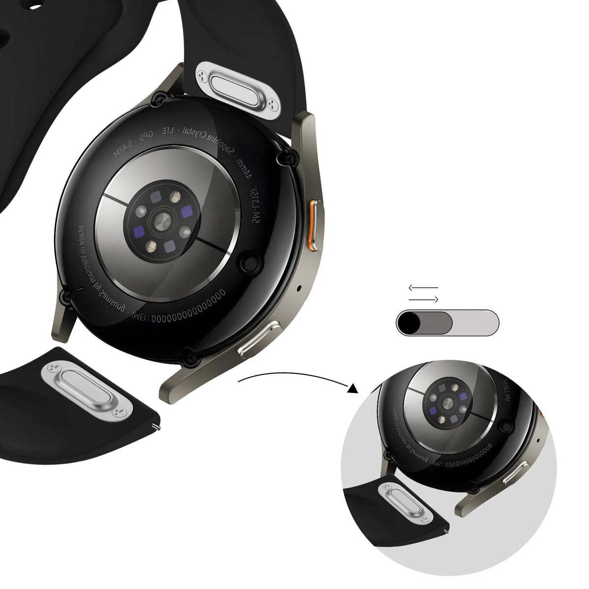Bandz Xiaomi Watch S1 Sport Strap 'Easy Fit' (Black)