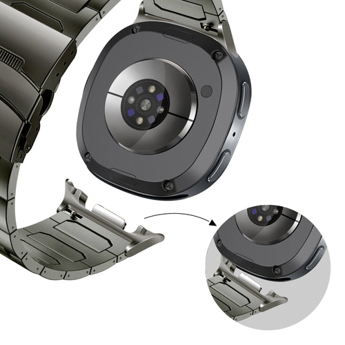 Bandz Samsung Galaxy Watch 8 - 44mm titanium band 'Deluxe' (grafiet)