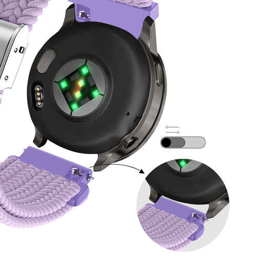 Bandz Garmin Forerunner 70 Woven Nylon Strap (Light Purple)
