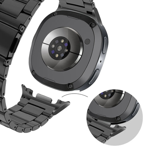 Bandz Samsung Galaxy Watch 9 - 44mm Steel Strap 'Classic' (Black)