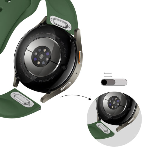 Bandz Huawei Watch GT 3 Pro 46mm sport band 'Easy fit' (groen)