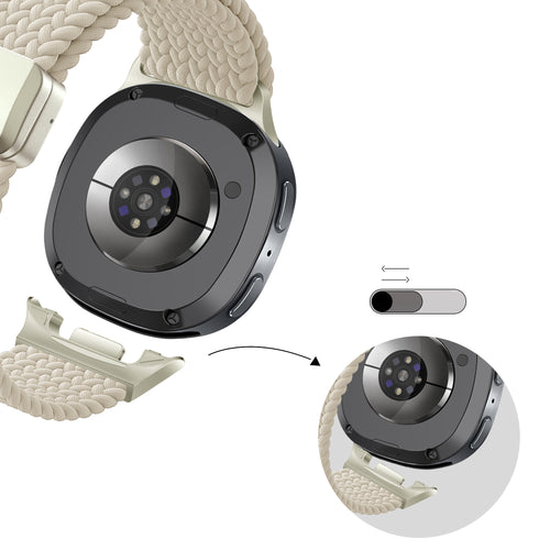 Bandz Samsung Galaxy Watch 8 - 44mm magnetisch geweven bandje (sterrenlicht)