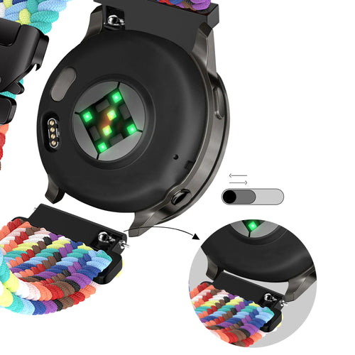 Bandz Garmin Venu 3s gevlochten band 'Parachute' (regenboog)
