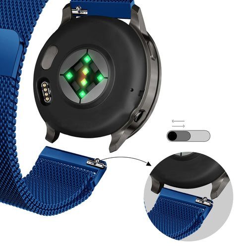 Bandz Garmin Forerunner 70 Milanese loop band (blauw)