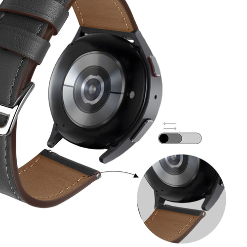 Bandz Redmi Watch 5 Lite lederen band 'Deluxe' (zwart)