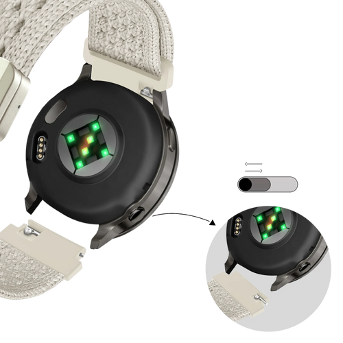 Bandz Garmin Bounce 2 Vintage Nylon Strap (Starlight)