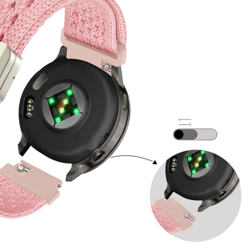 Bandz Garmin Bounce 2 Vintage Nylon Strap (Pink)