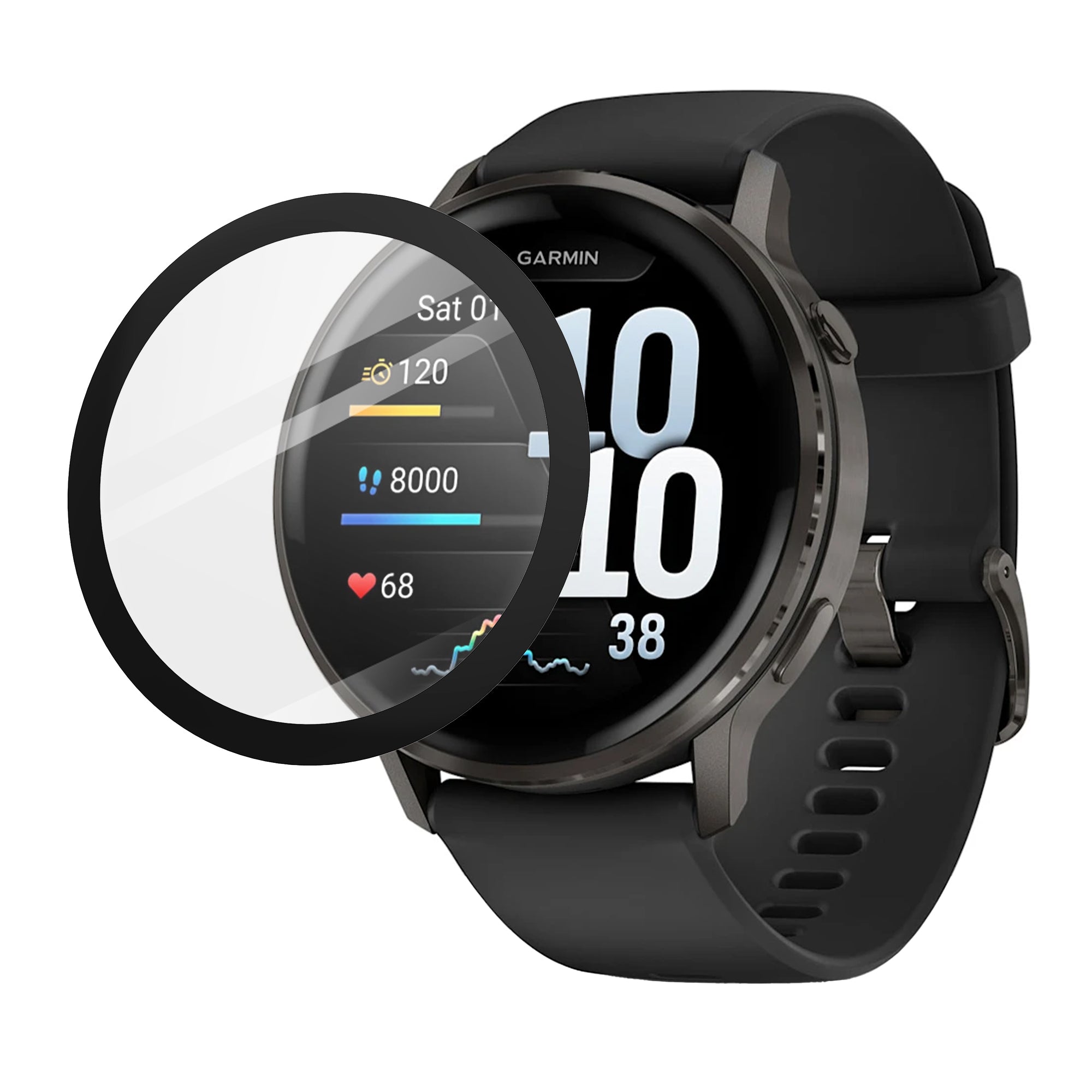 Screenprotector met One-Click tool - Garmin Venu 4 - 45mm