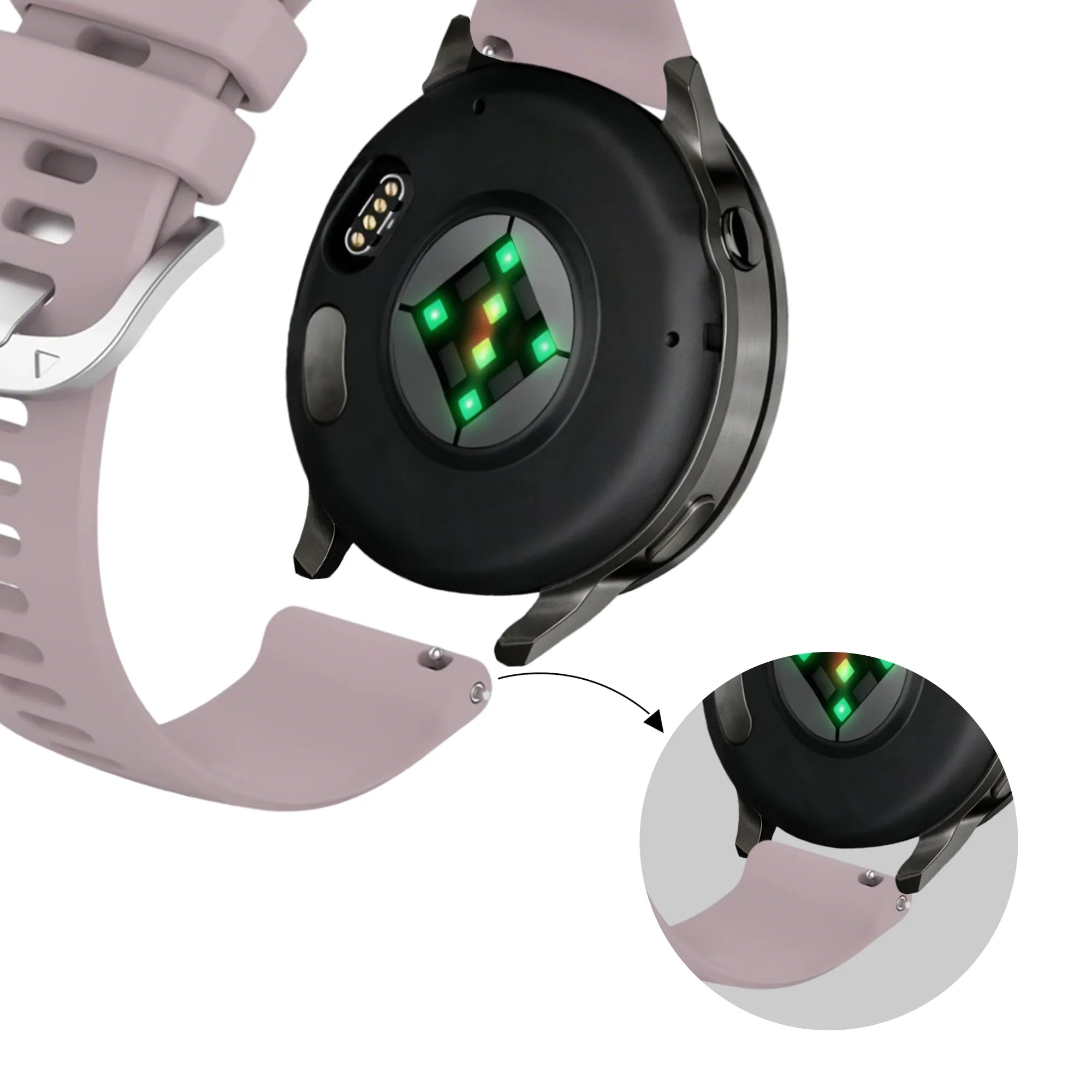 Bandz Garmin Venu 4 - 41mm siliconen band 'Classic' (lavendel)