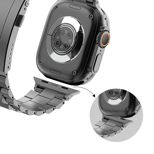 Bandz Apple Watch Ultra titanium band 'Deluxe' (grafiet)