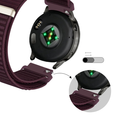 Bandz Garmin Venu 4 - 41mm Nylon Strap 'Wave' (Dark Purple)
