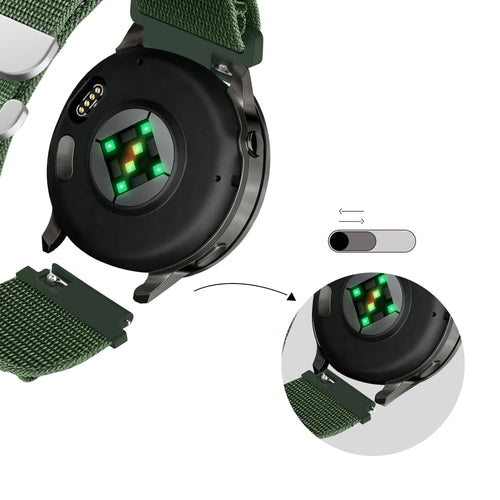 Bandz Garmin Vivoactive 6 Alpine nylon band (groen)