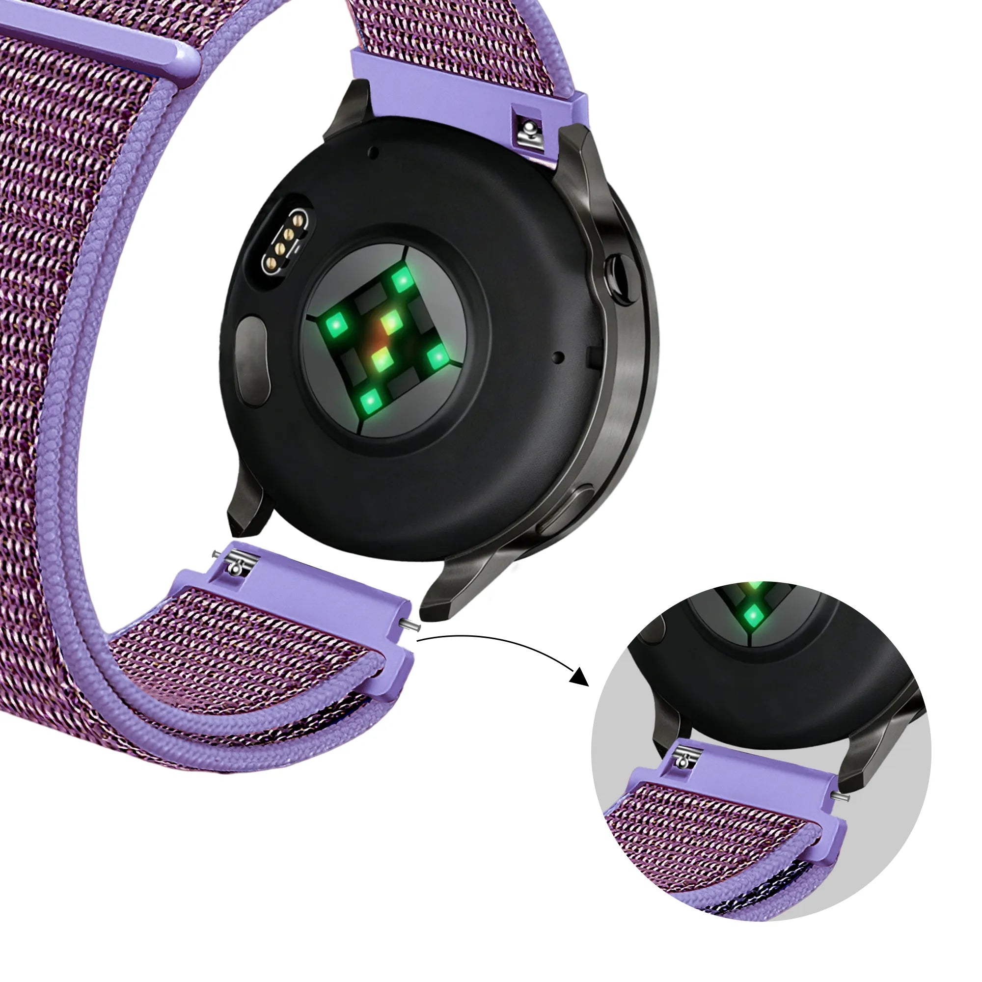Bandz Garmin D2 Air X10 Nylon Loop Strap (Lilac)